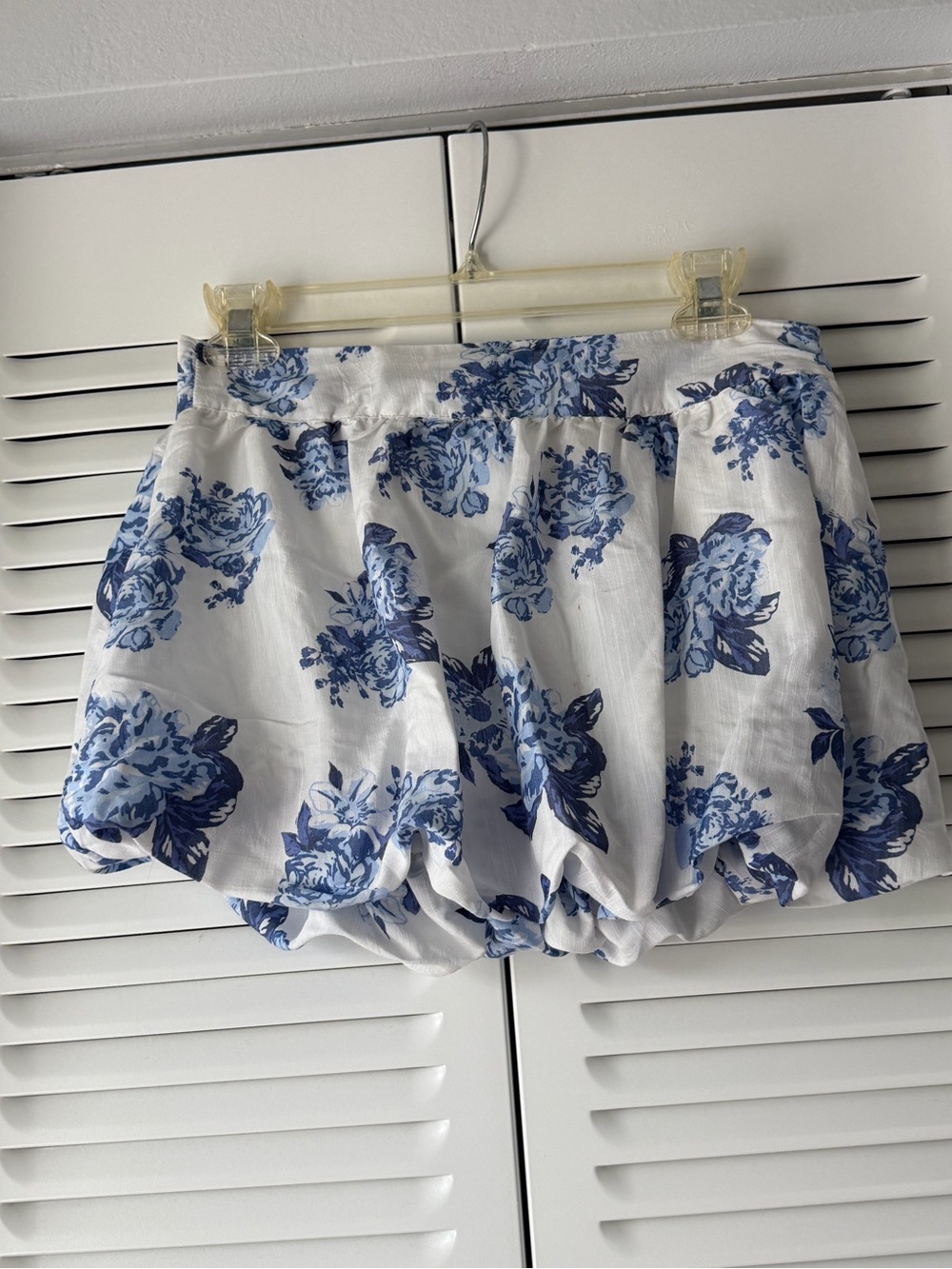 Trendy Bubble skirt Blue Floral Bubble Skirt - Lightweight Summer Women Shorts